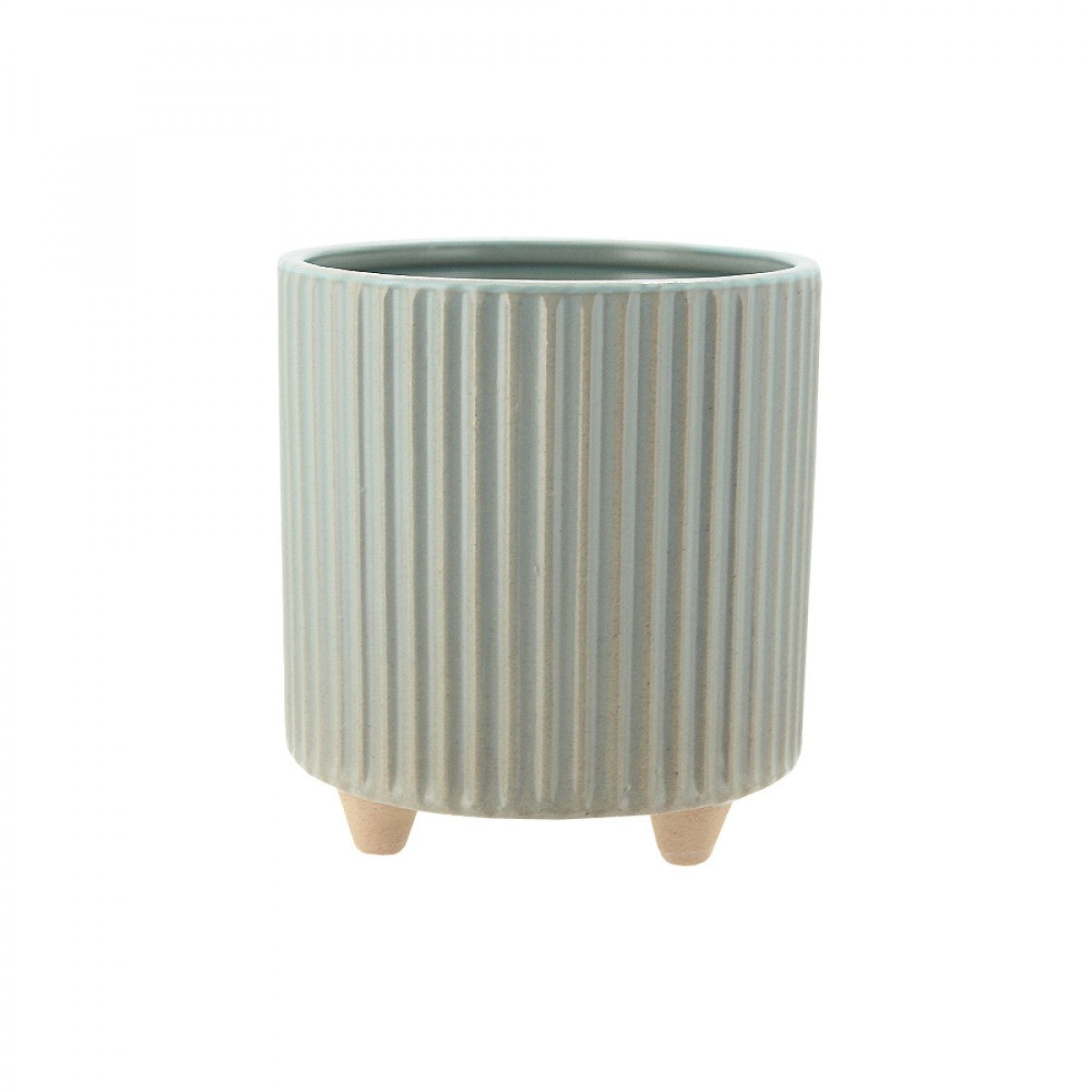 Display your favourite floral accents with our beautiful Fraser Ceramic Pot with Feet. The soft tone will suit any decor, while the ribbed pattern adds texture to any space.  13.5 x 14.3cm.| Bliss Gifts &amp; Homewares | Unit 8, 259 Princes Hwy Ulladulla | South Coast NSW | Online Retail Gift &amp; Homeware Shopping | 0427795959, 44541523