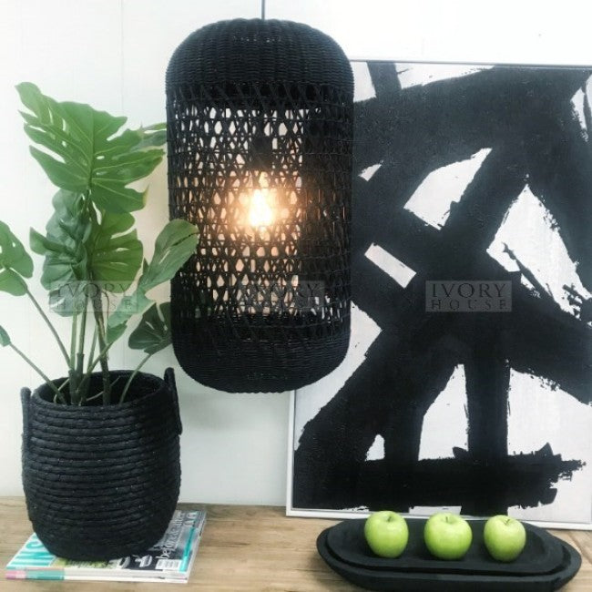 Add a contemporary look to your kitchen, bedroom, dining or living area with our beautiful Kudu Rattan Tube Lampshade in Black. Diameter: 31cm Height: 61cm.| Bliss Gifts & Homewares | Unit 8, 259 Princes Hwy Ulladulla | South Coast NSW | Online Retail Gift & Homeware Shopping | 0427795959, 44541523