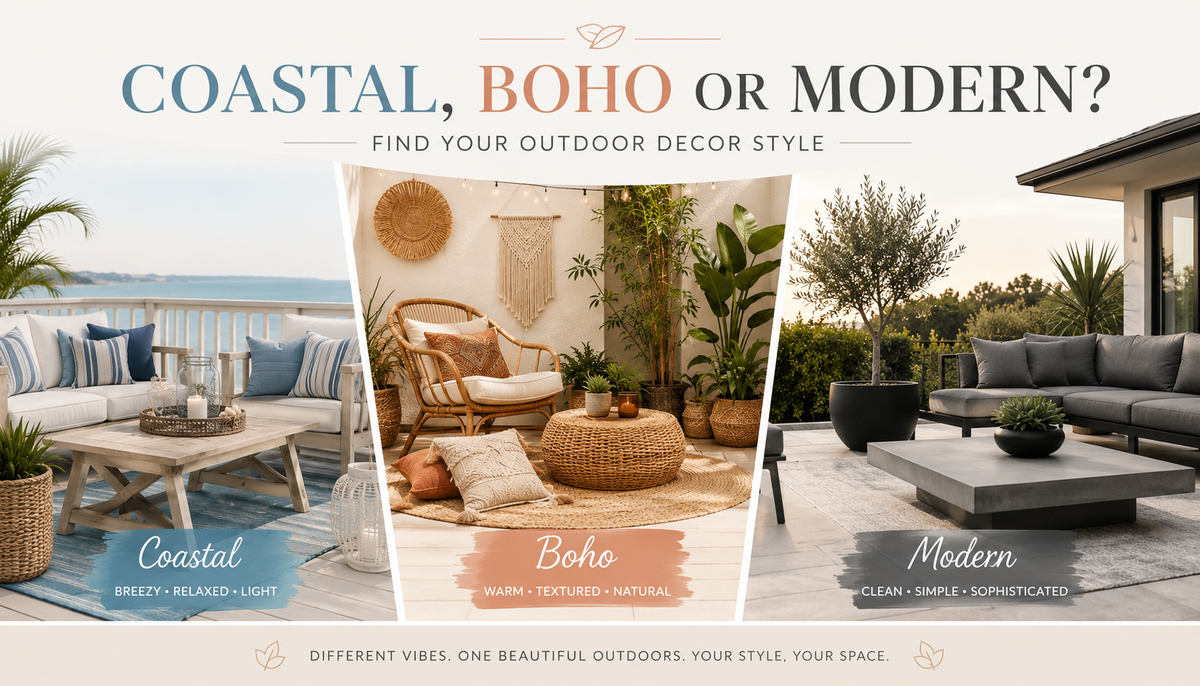 Coastal, Boho or Modern? Find Your Outdoor Decor Style - BLISS Gifts & Homewares