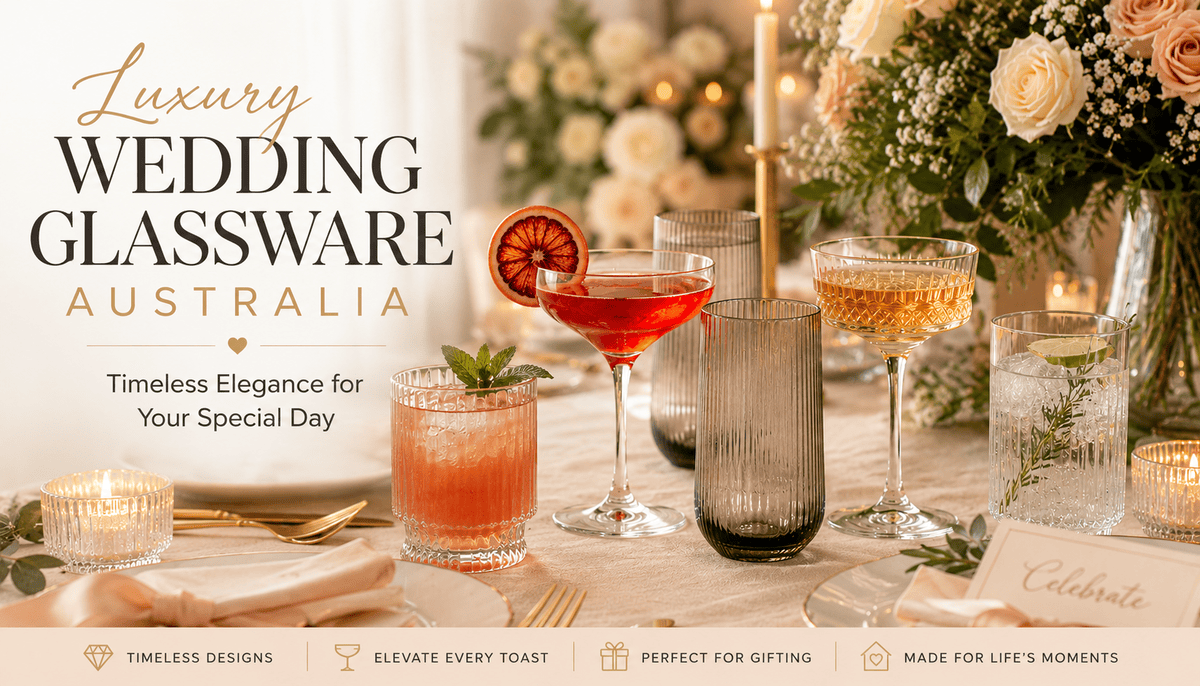 Luxury Wedding Glassware Australia: Top 10 Wedding Glassware Trends Australian Couples Love in 2026