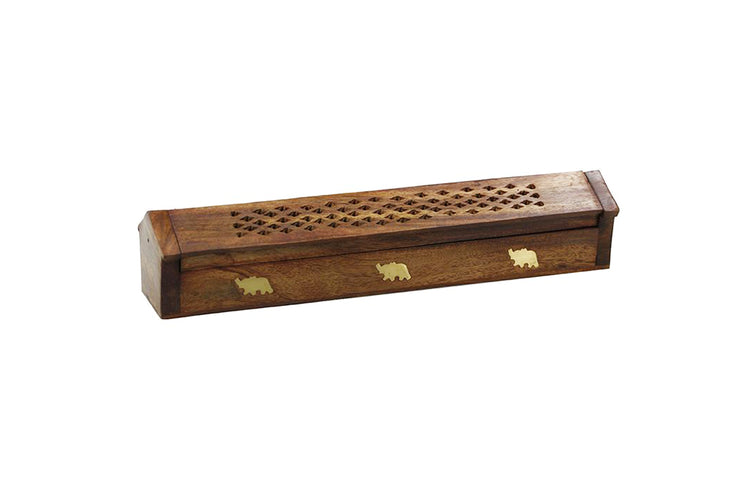 New Wooden Incense Holder Burner Box Stick Holder Home Decor Elephant Decoration