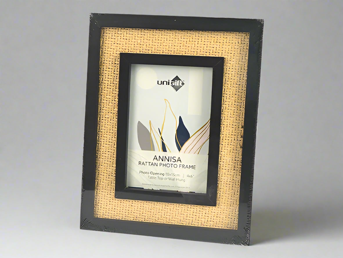 10x15cm Handwoven Rattan &amp; MDF Photo Frame Online