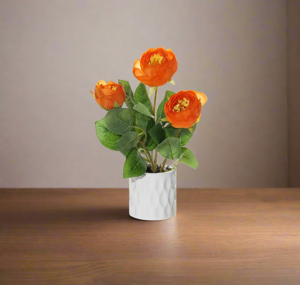 Artificial Mini Rose Pot 10x16cm