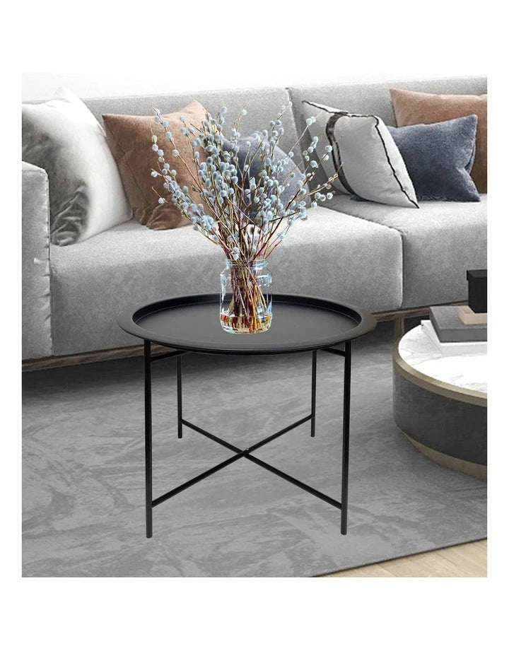 Contemporary Round Accent Table for Living Room