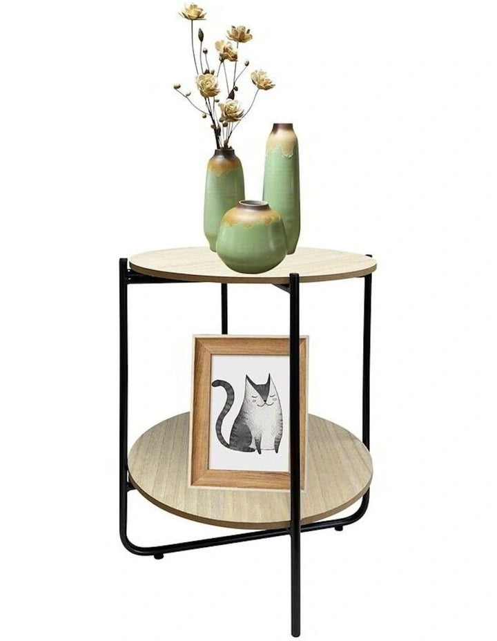 Modern wooden side table for living room