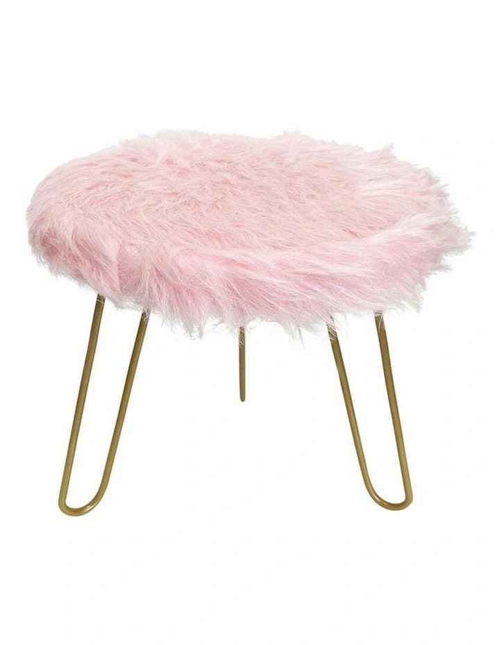 Soft Faux Fur Children's Stool