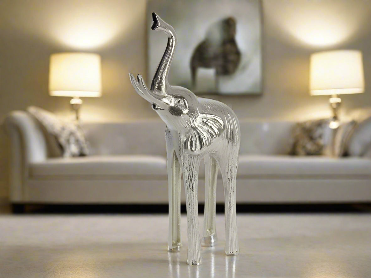 Silver Elephant Statue