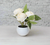 Artificial White Peony in Pot