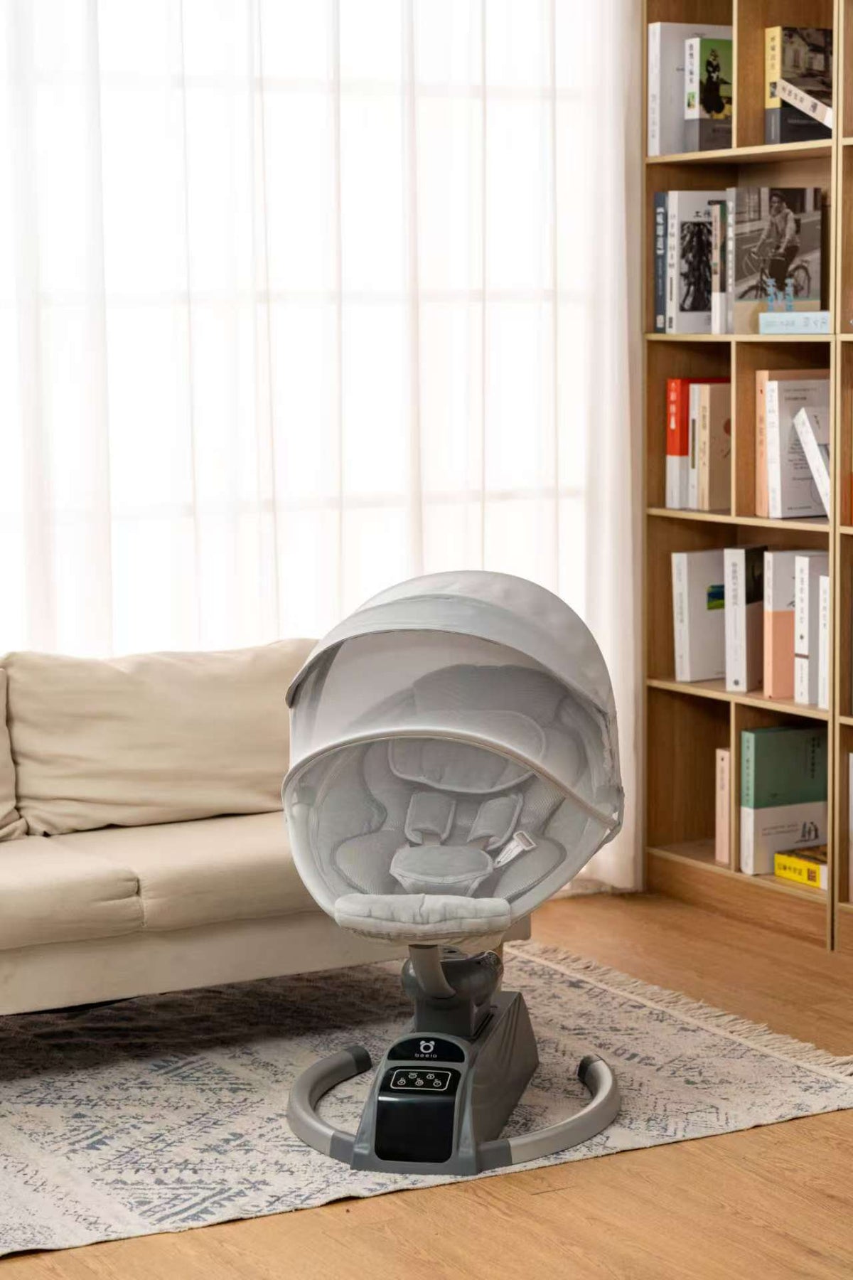 Electric Baby Swing Bouncer Rocker – Premium Comfort &amp; Safety for Your Baby | Modern Oval Machine Washable |