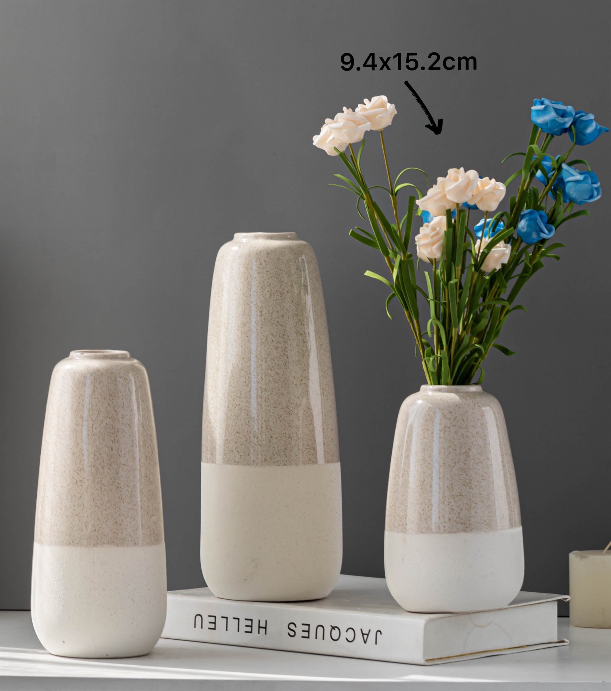 Elegant Two-Tone Ceramic Vase