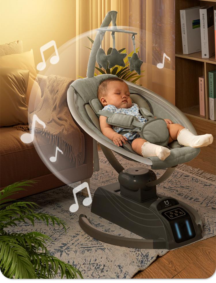 Electric Baby Swing Bouncer Rocker – Premium Comfort &amp; Safety for Your Baby | Modern Oval Machine Washable |