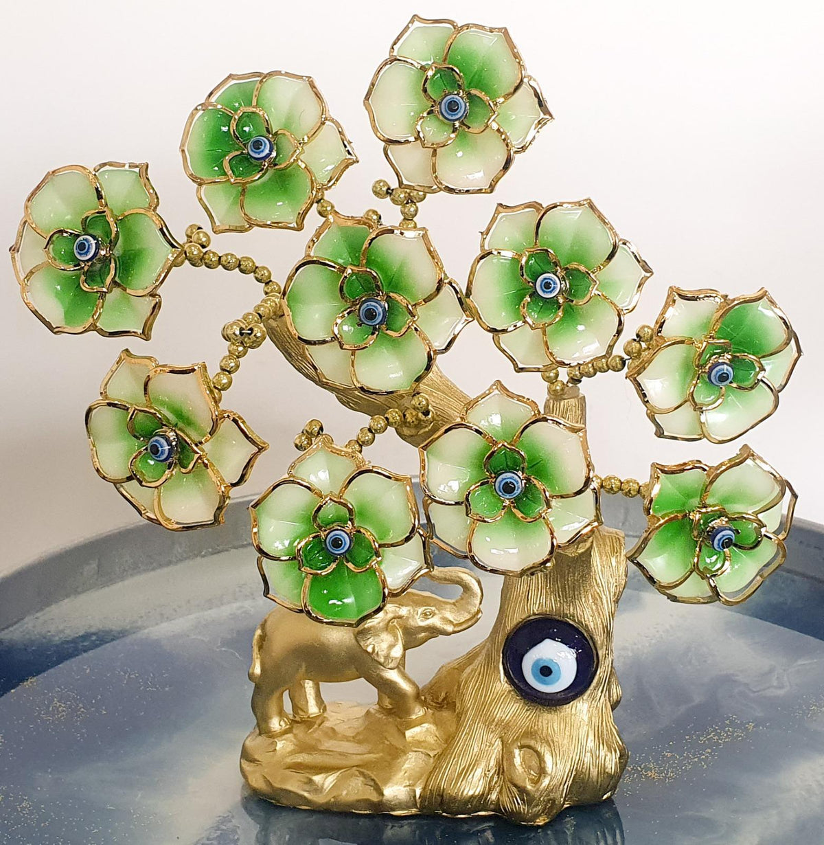 Green Prosperity Medium Feng Shui Evil Eye Bonsai Tree