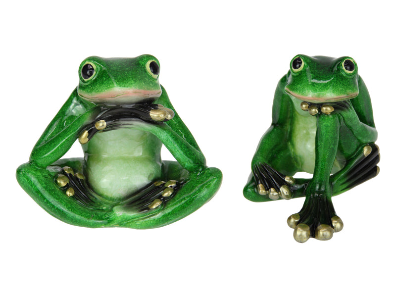 Marble Frog on Garden Stake