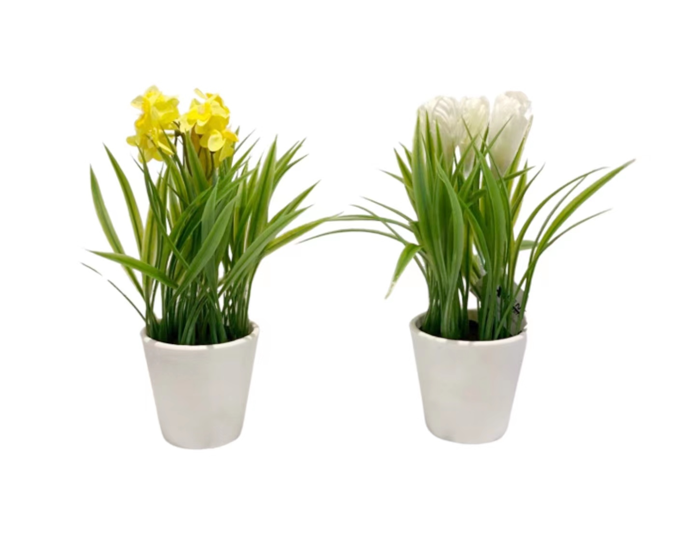 Artificial Flowers in Ceramic Pots