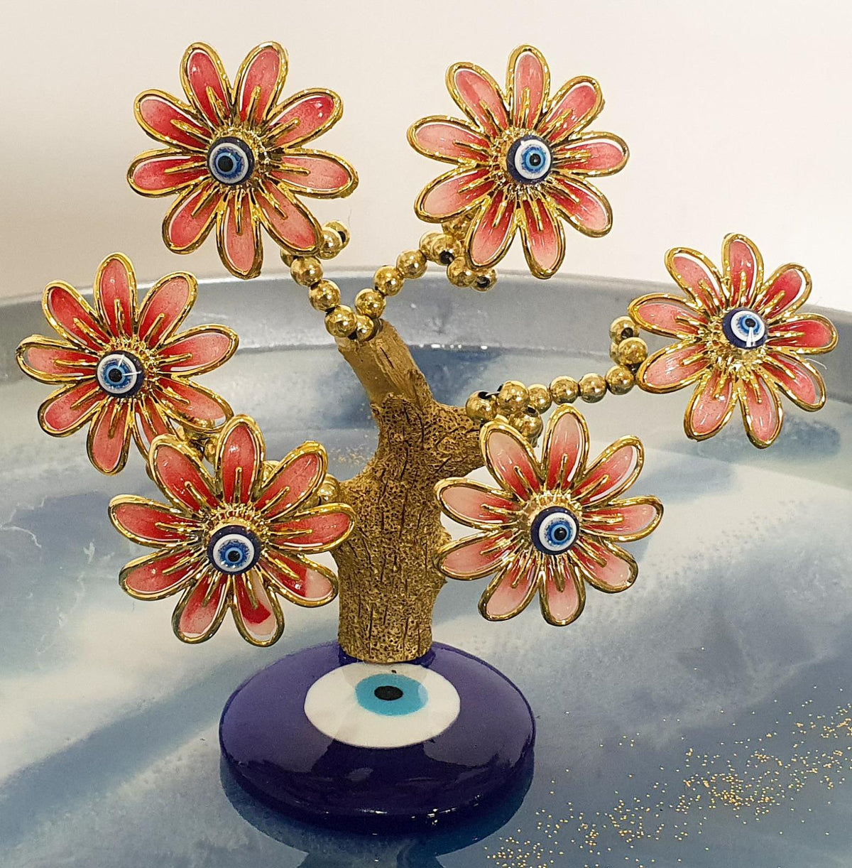Blue Evil Eye Flower Tree For Home Decor