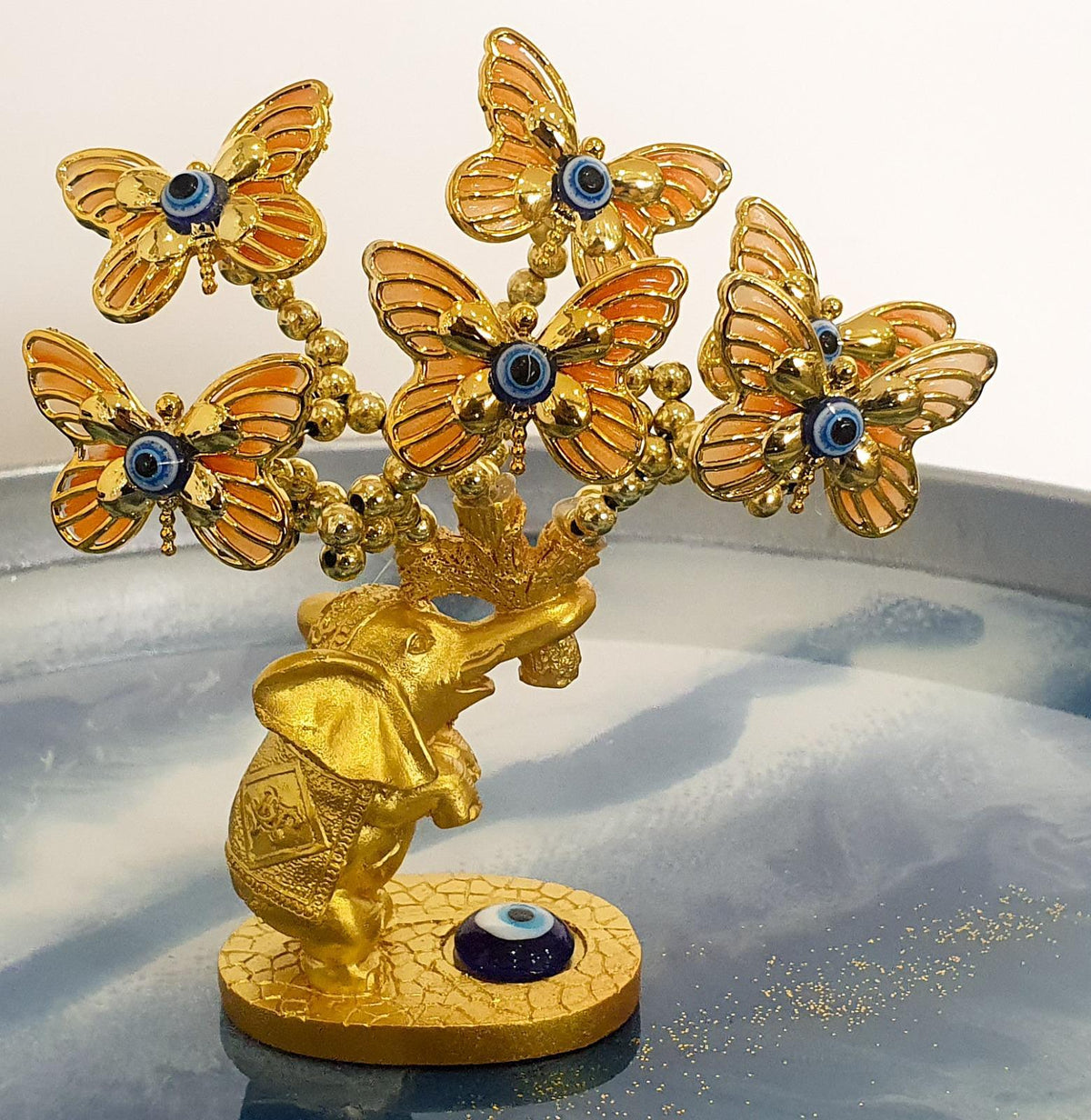 Evil Eye Gold Butterfly Feng Shui Trees