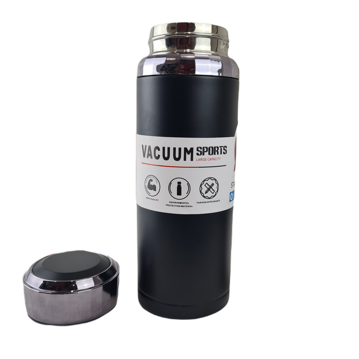 Insulated water bottle stainless steel 800ml Black