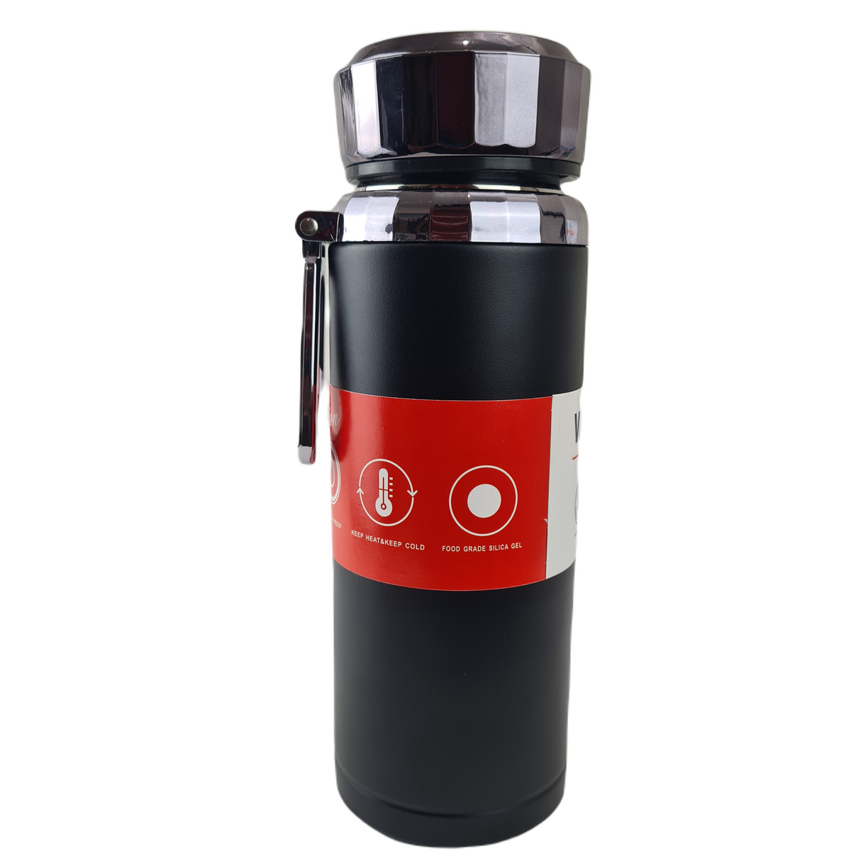 Black Stainless Steel Water Bottle 800ml