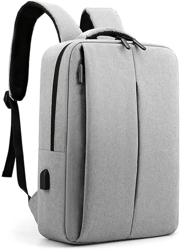 Waterproof Grey Laptop Backpack with USB Port 