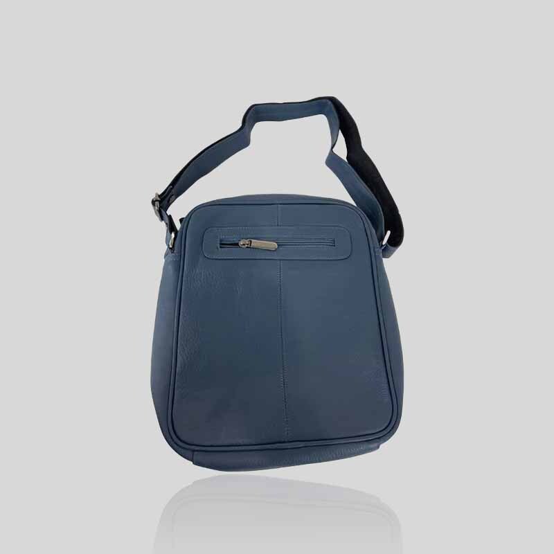 Leather Men's Small Flight Bag Navy