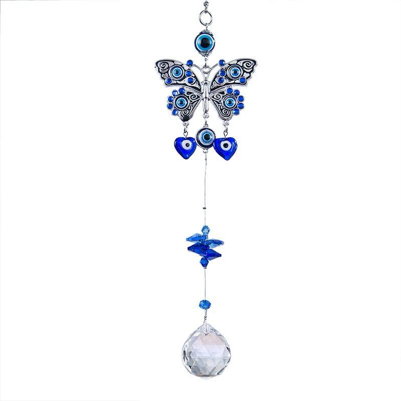 Blue Evil Eye Butterfly Hanging Decoration Nazar Wall  Decor