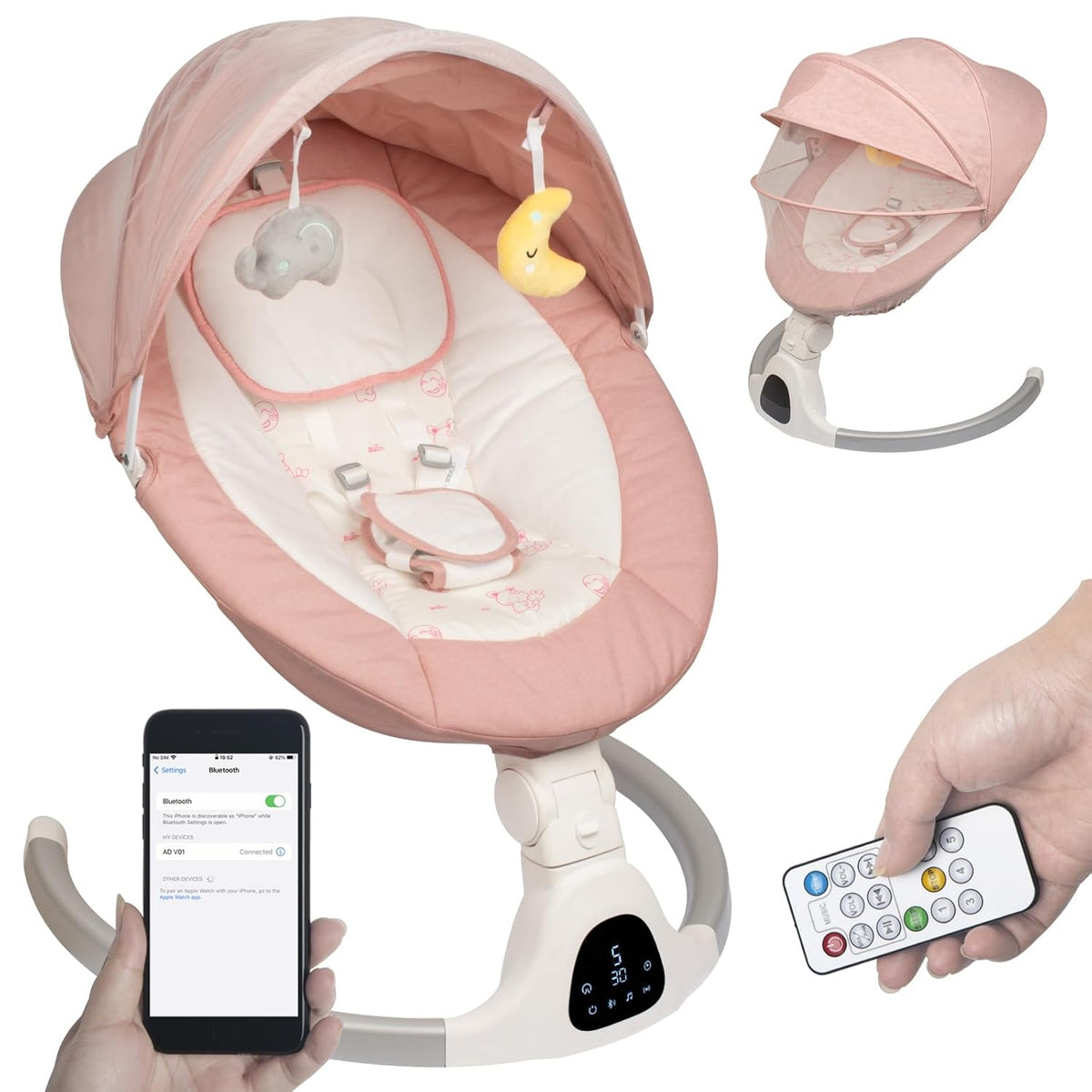 Automatic electric baby swing cradle 