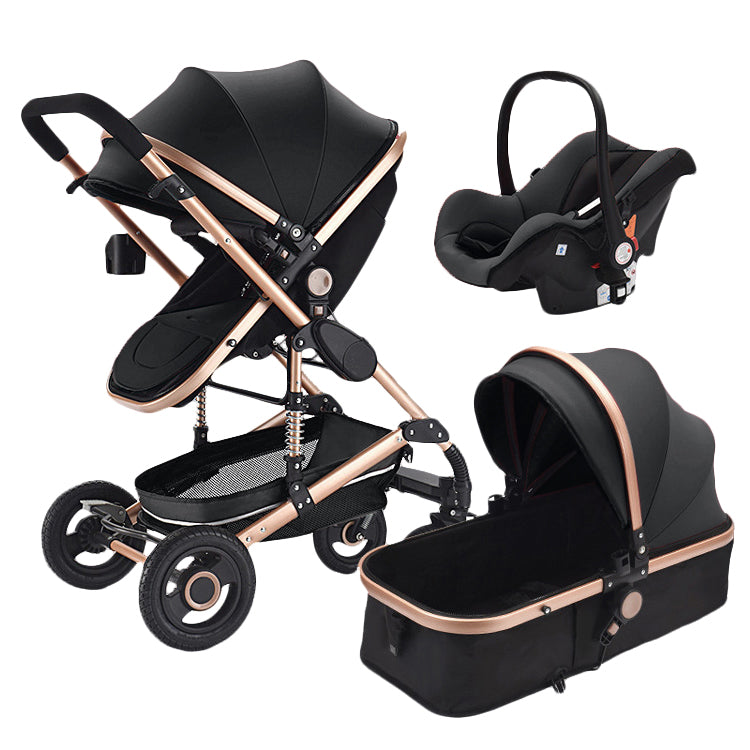 Cuteably® Baby Pram in Pram Bassinet with Push Chair Set
