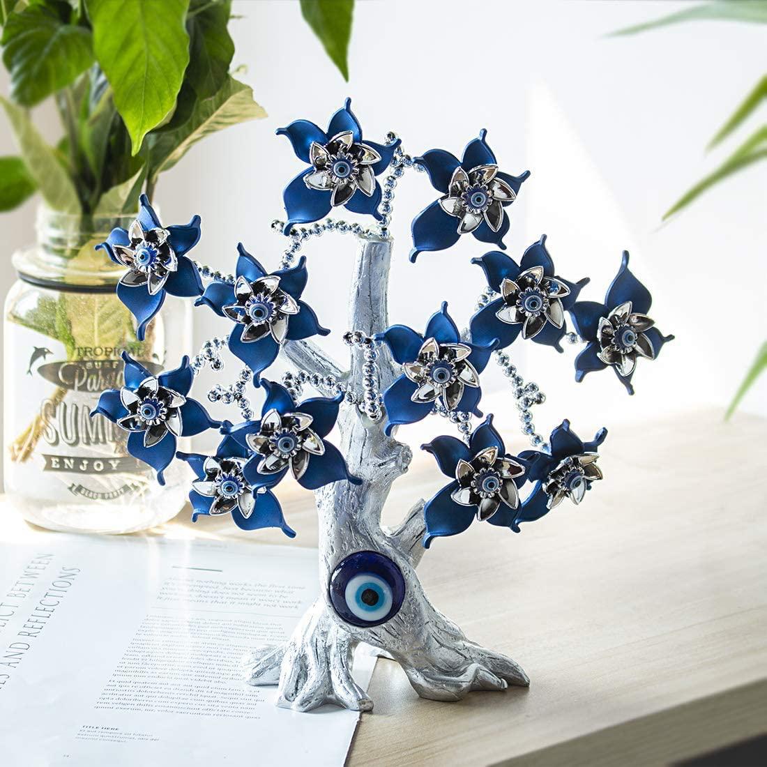 Blue Evil Eye Camel Tree Decorative Showpiece