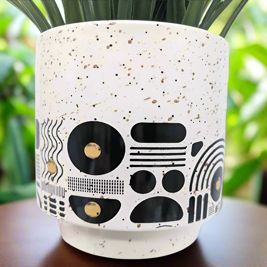 10cm Aztec Planter | Terrazzo Look | Indoor Plant Pot