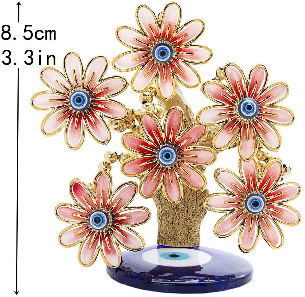 Pink Blossom Mini Feng Shui Evil Eye Bonsai Tree