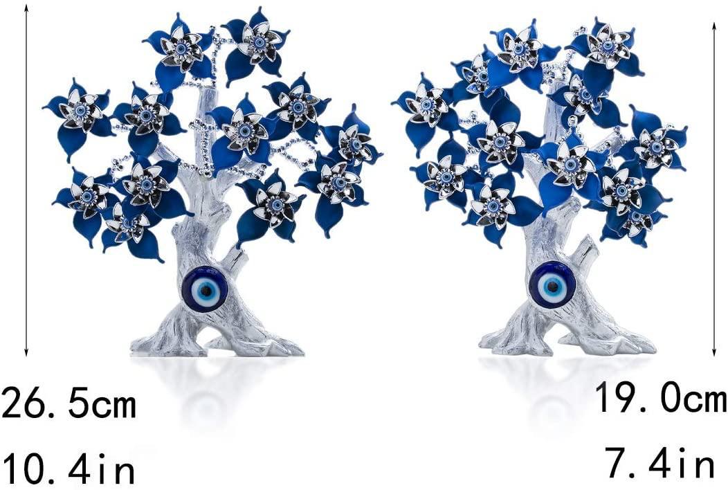 Blue Blossom Medium Feng Shui Evil Eye Bonsai Tree