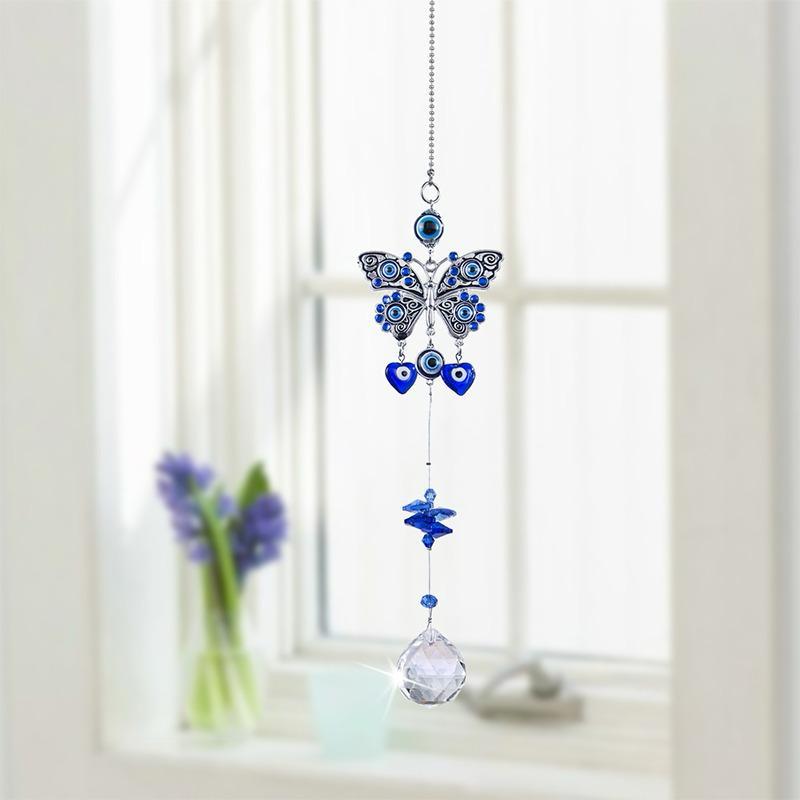 Blue Evil Eye Butterfly Hanging Decoration 