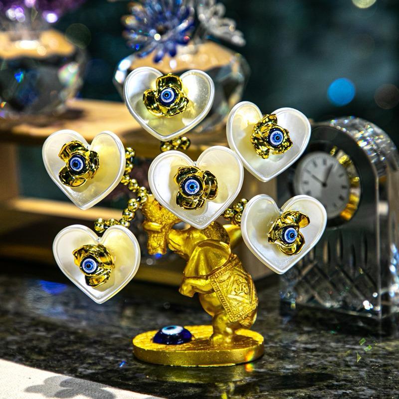 Lucky Elephant Evil Eye Tree Home Decor
