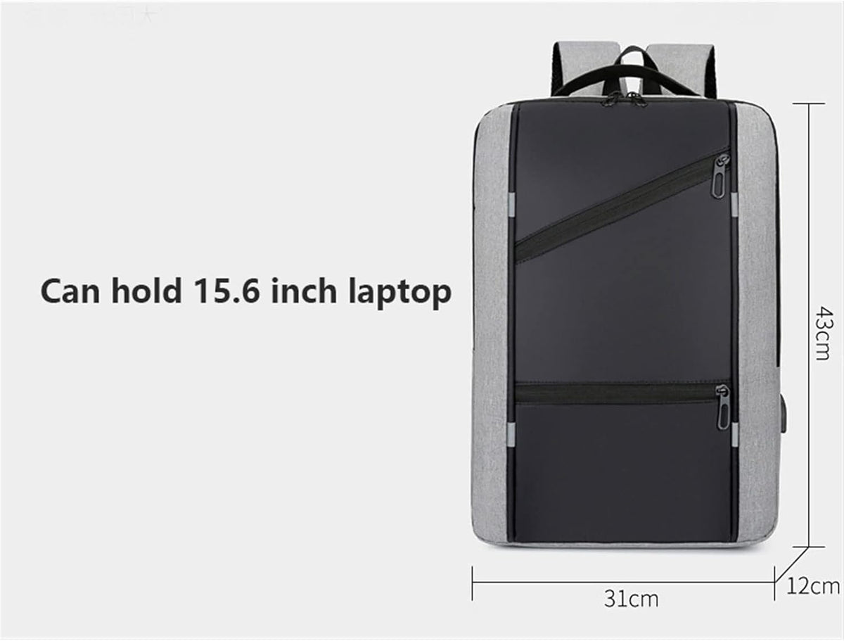 Light grey casual waterproof travel backpack