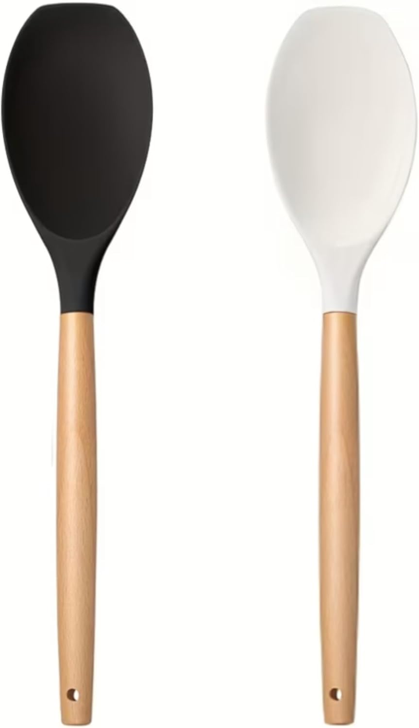 ACCENT SILICONE SPOON SPATULA 32X6.7CM 2 ASST