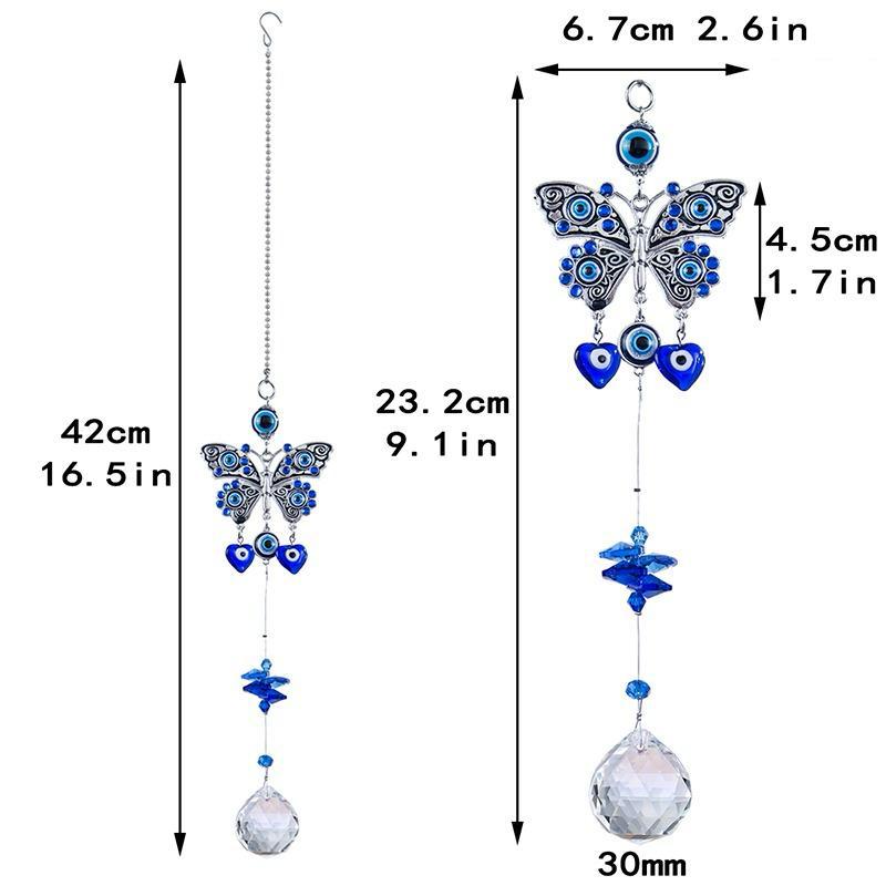 Blue Evil Eye Butterfly Hanging Decoration 