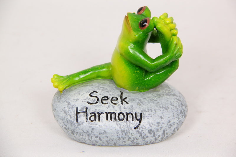 Inspirational Yoga Frog Statues