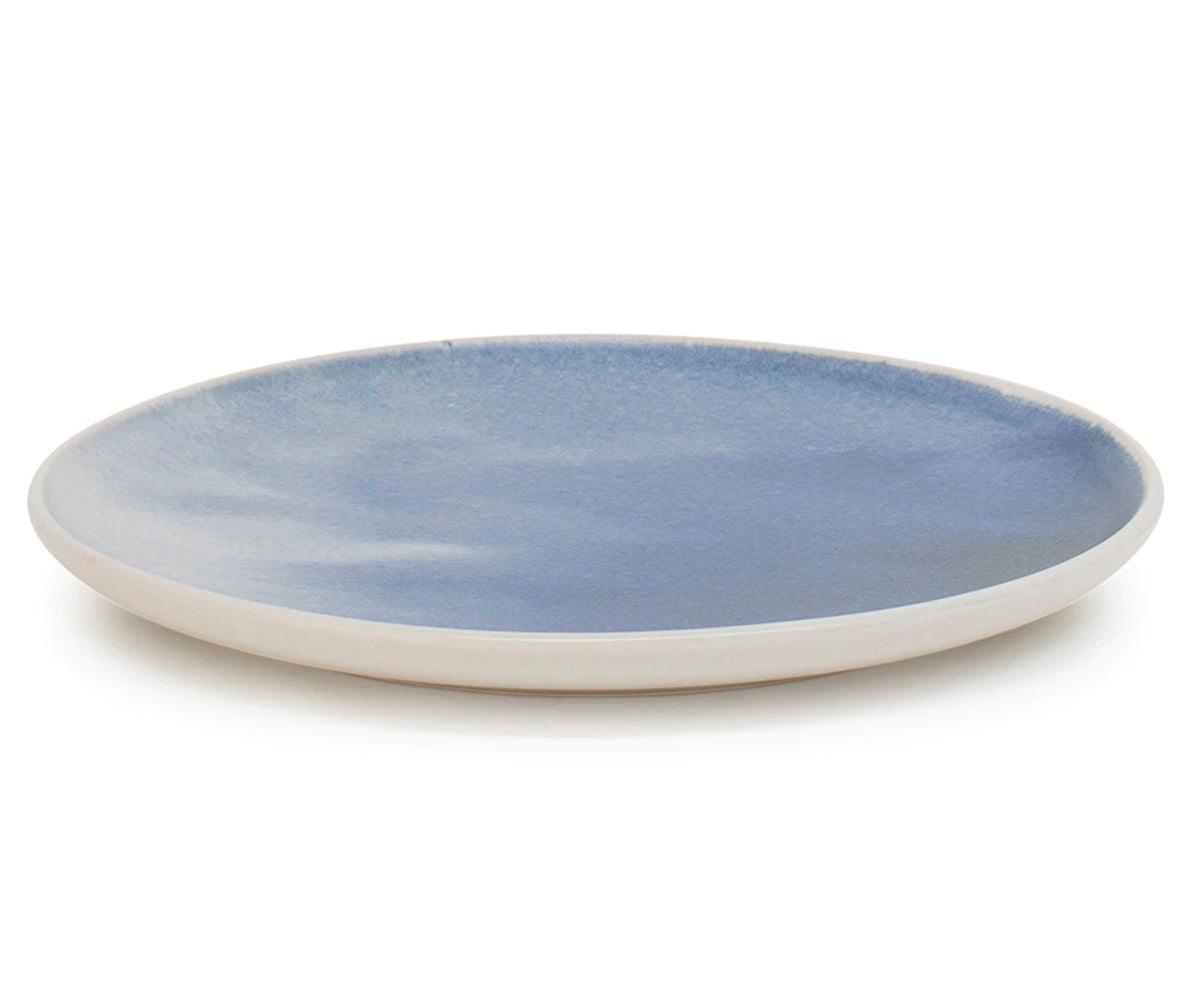 Set of 6 Salt &amp; Pepper 20cm Kanoko Side Plate - Blue