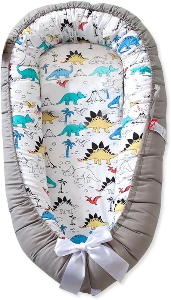 Baby Nest, Baby Lounger, Baby bed for Infant & Newborn Babies, 100% cotton - Cuteably