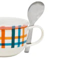 Salt &amp; Pepper 520mL Lunch2Go Mug w/ Lid &amp; Spoon - Orange Tartan