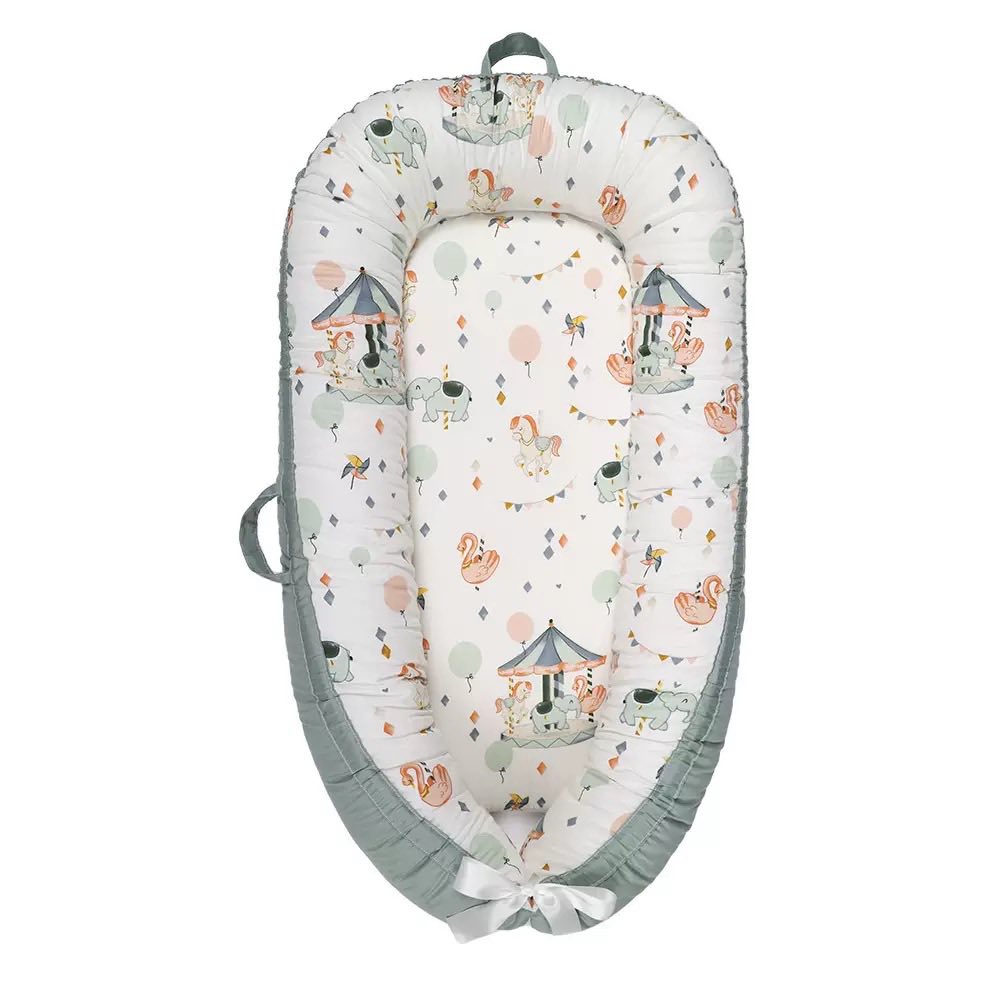 Cuteably® Baby Pram - 9 in 1 Pram Bassinet With Baby Nest Circus Fest