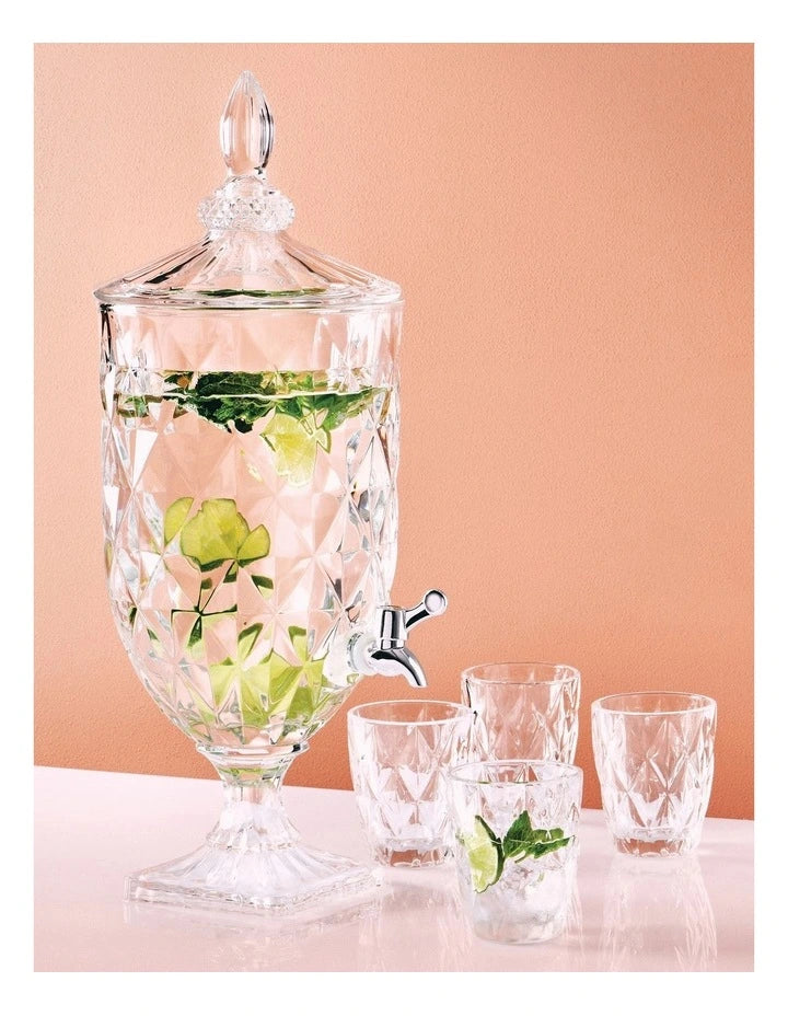 Camden Drink Dispenser Set of 9 in Transparent