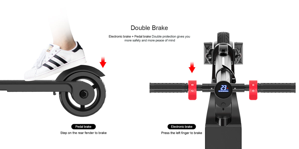 ESA Fold X6 Folding Electric Scooter Double Brake