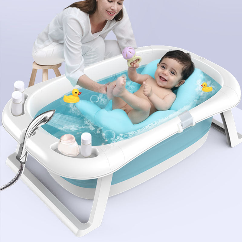 Cuetably Foldable/Collapsible Bath Baby Bath Tub - Blue
