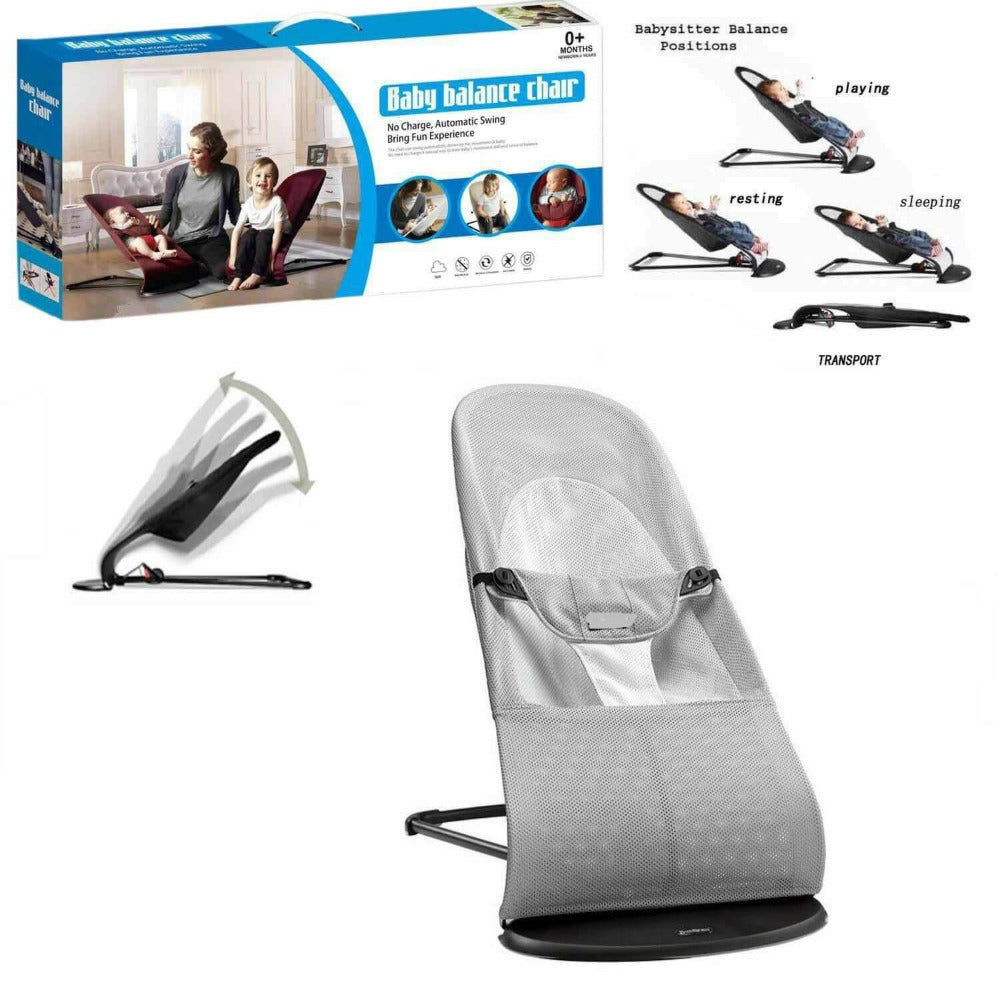 Baby Bouncer Swing Chair (Grey) - BLISS Gifts & Homewares