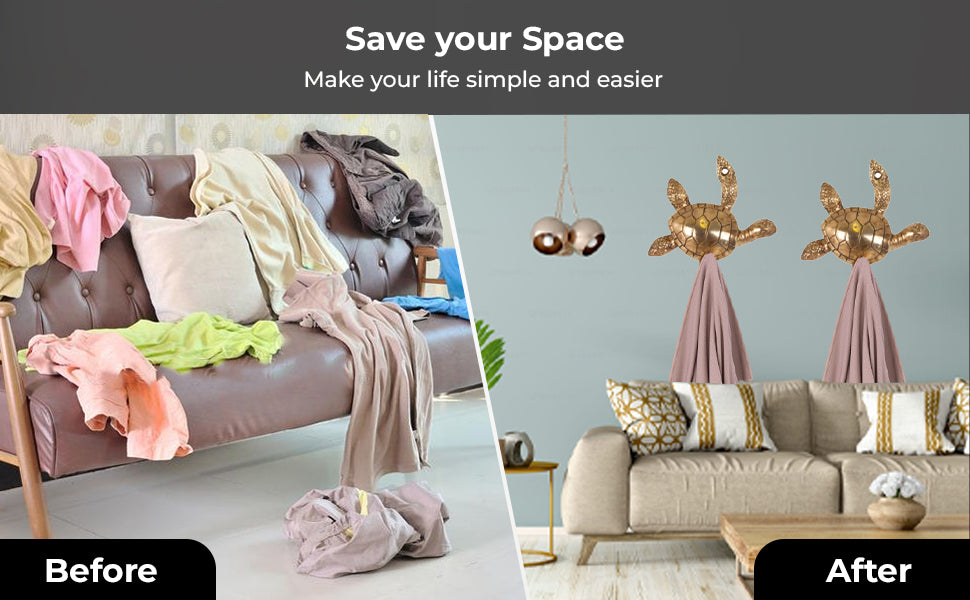 Turtle Brass Wall Hook