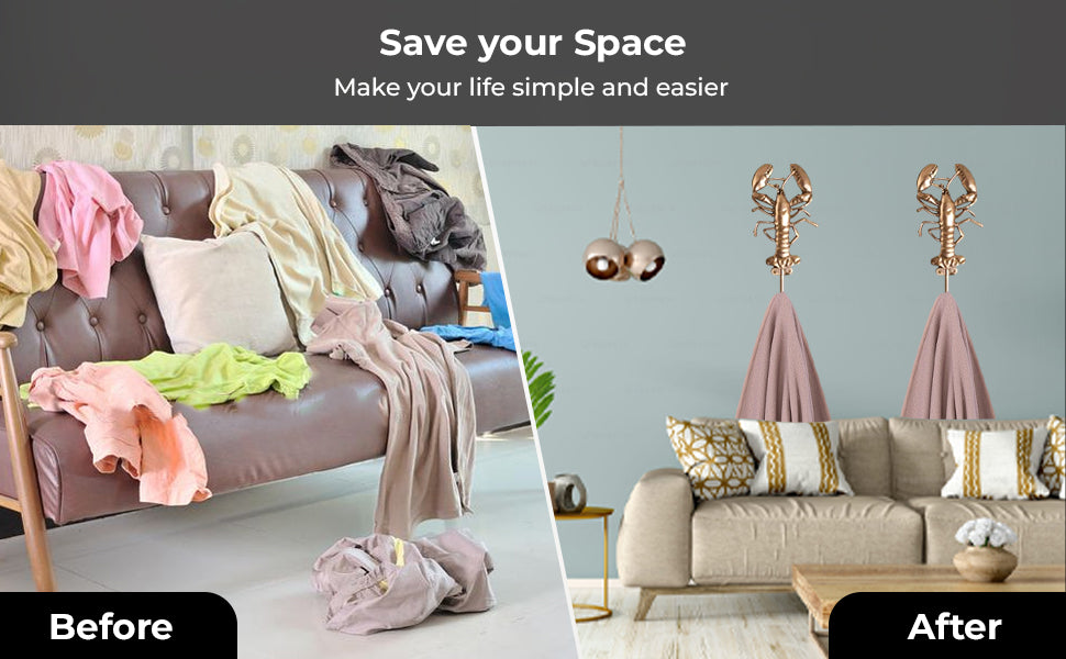 Lobster Brass Wall Hook