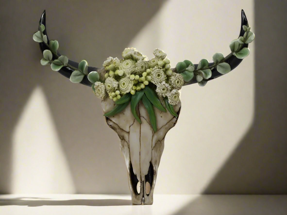 Eucalyptus Design Cow Skull Wall Hanger