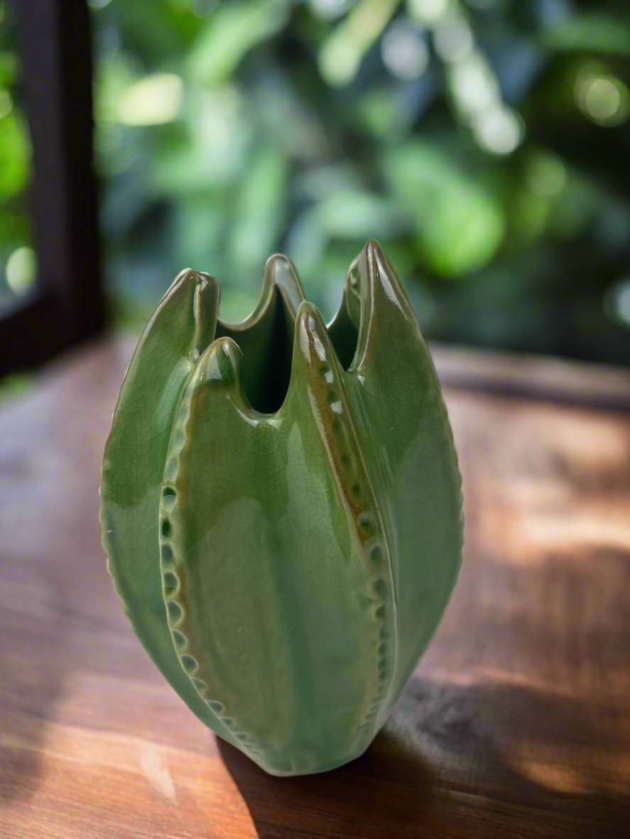 Green Cactus Ceramic Vase | Decorative Home Decor Australia