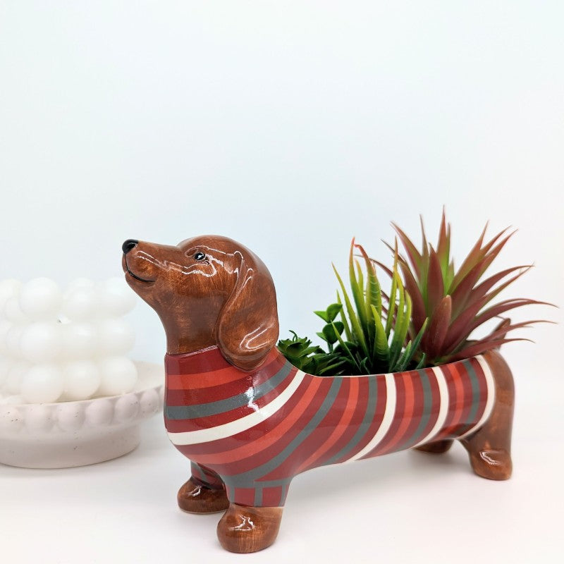 Dachshund Sausage Dog Planter Pot